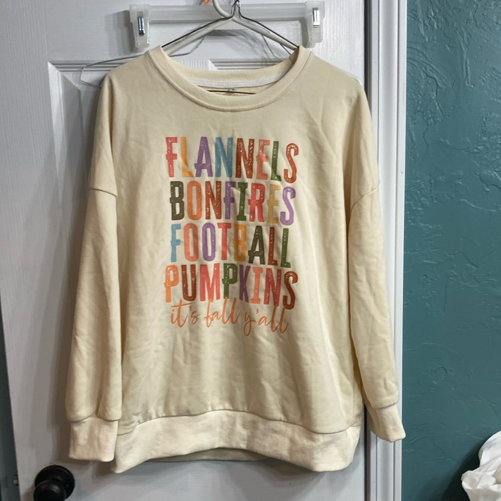 Fall Cream Graphic Sweatshirt